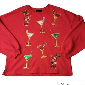 State of Mind Red Festive Sweatshirt